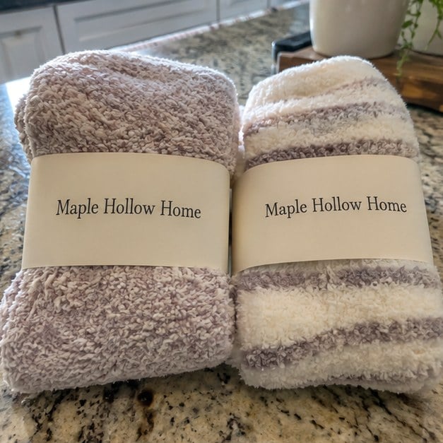 Custom fuzzy socks — customer photo