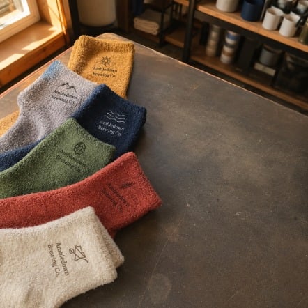Custom fuzzy socks for small business