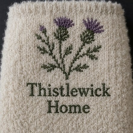 Fuzzy socks with logo printing