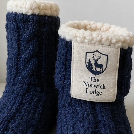 Sherpa-Lined Slipper Socks
